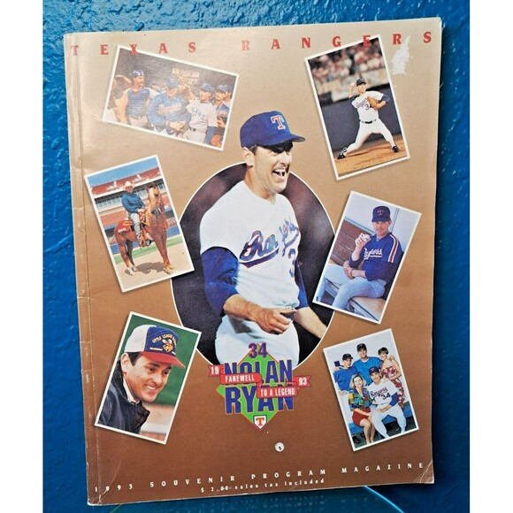 1993 Texas Rangers Official Souvenir Program Nolan Ryan Farewell - Picture 1 of 10